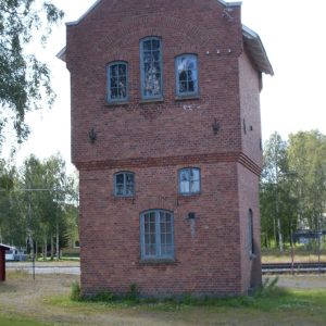 vattentorn pumphus i Bastuträsk